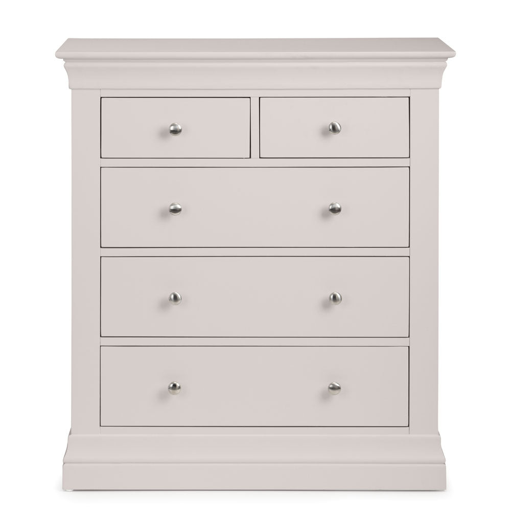 Clermont 2 Over 3 Chest of Drawers - Light Grey3 - Duck Barn Interiors