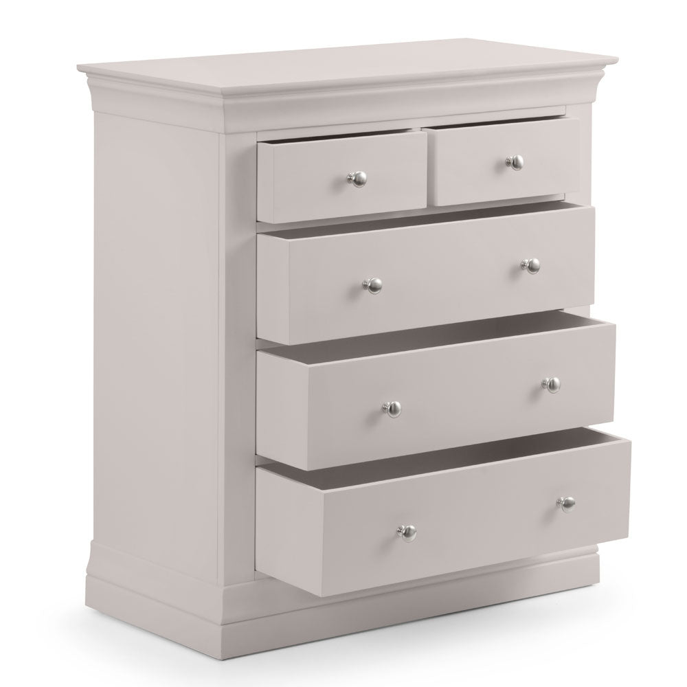 Clermont 2 Over 3 Chest of Drawers - Light Grey2 - Duck Barn Interiors