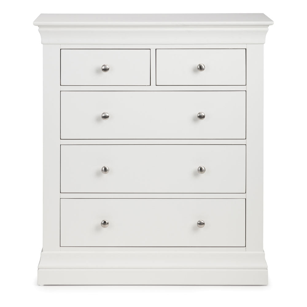 Clermont 2 Over 3 Chest of Drawers - White - Duck Barn Interiors