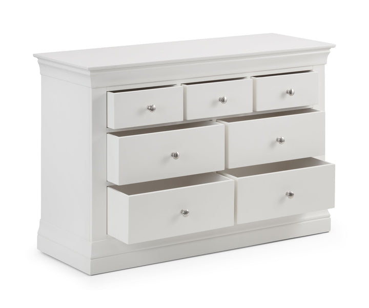 Clermont 3 Over 4 Chest of Drawers - White - Duck Barn Interiors