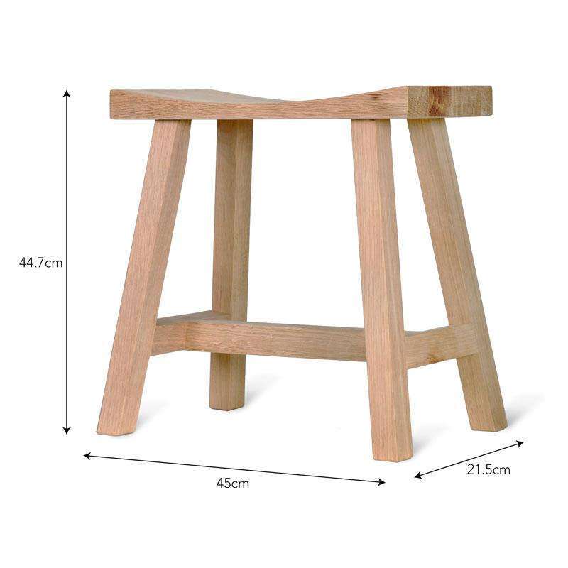 Clockhouse Stool - Raw Oak - Duck Barn Interiors