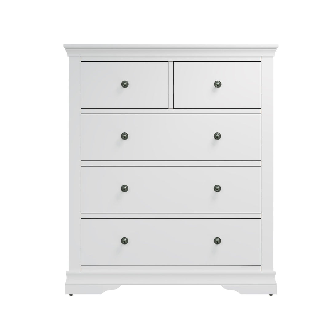 Coastal Chalk White 2 Over 3 Chest of Drawers - Duck Barn Interiors