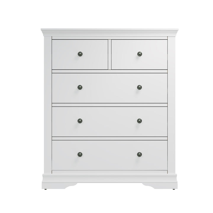 Coastal Chalk White 2 Over 3 Chest of Drawers - Duck Barn Interiors