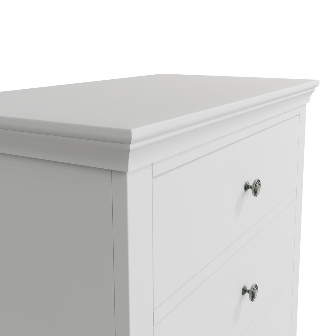 Coastal Chalk White 3 Drawer Chest of Drawers - Duck Barn Interiors