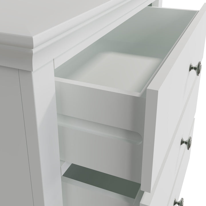 Coastal Chalk White 3 Drawer Chest of Drawers - Duck Barn Interiors