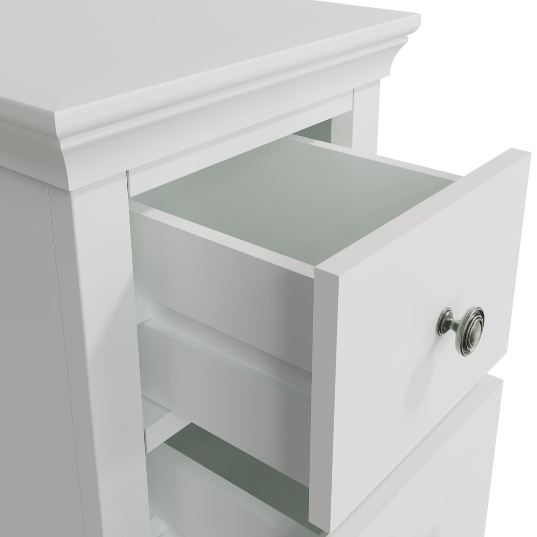 Coastal Chalk White Bedside Cabinet - Duck Barn Interiors