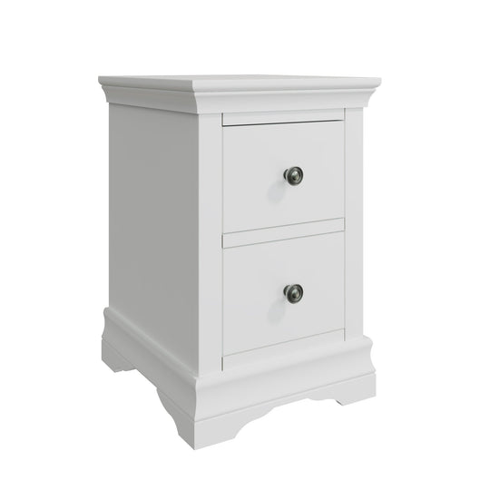 Coastal Chalk White Bedside Cabinet - Small – Duck Barn Interiors