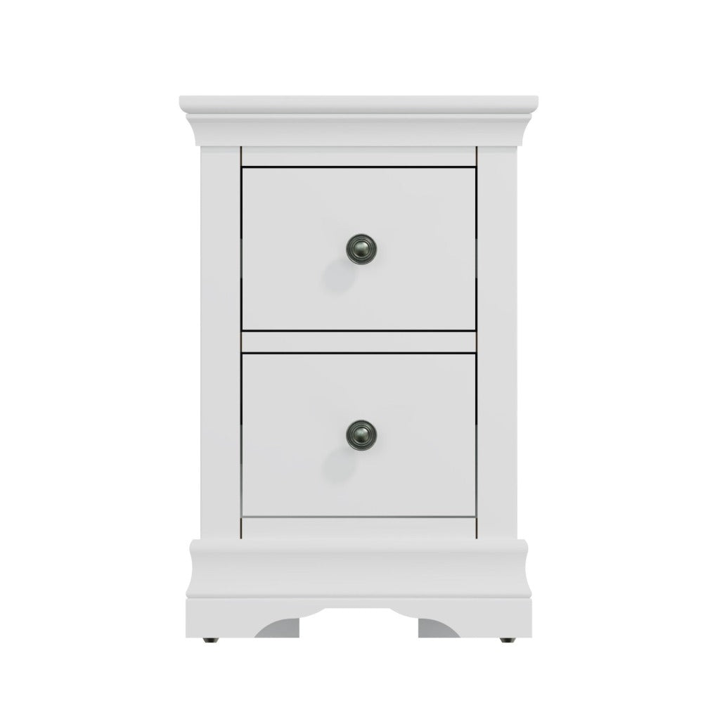 Coastal Chalk White Bedside Cabinet - Duck Barn Interiors