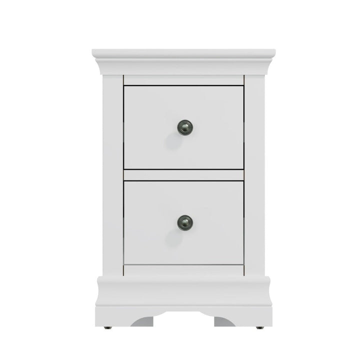 Coastal Chalk White Bedside Cabinet - Duck Barn Interiors