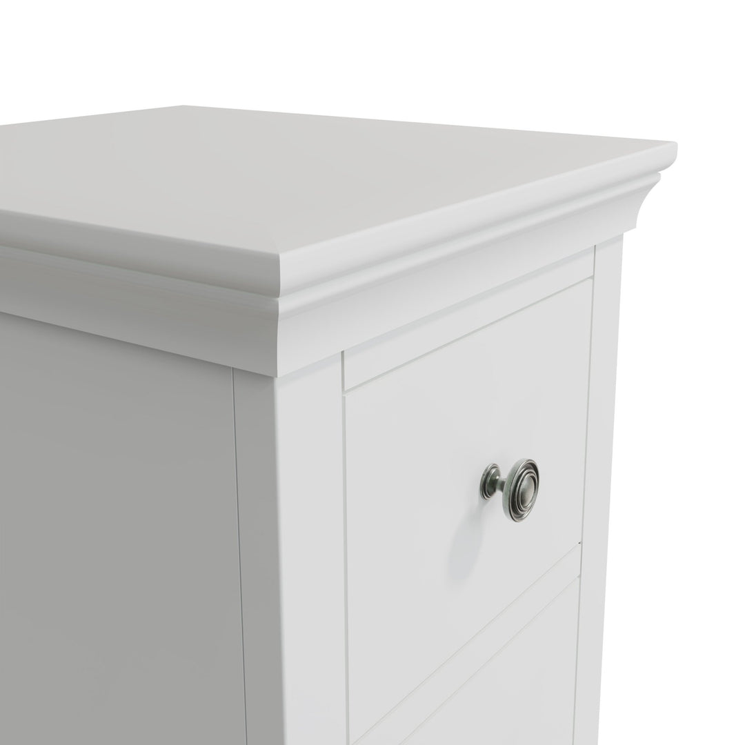 Coastal Chalk White Bedside Cabinet - Duck Barn Interiors