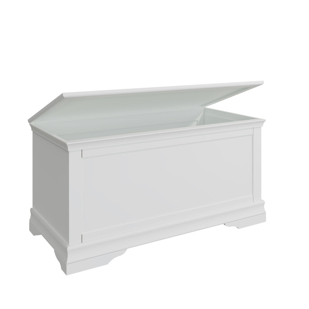 Coastal Chalk White Blanket Box - Duck Barn Interiors