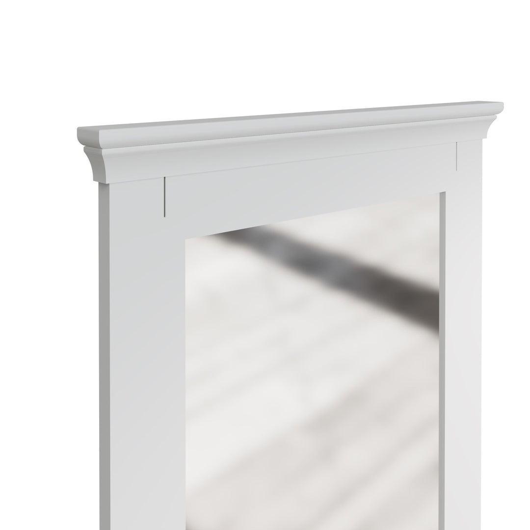 Coastal Chalk White Cheval Mirror - Duck Barn Interiors