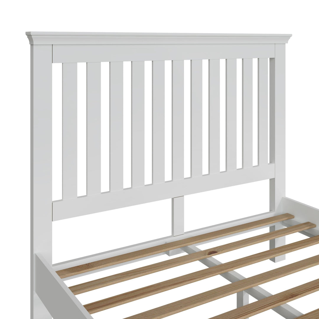 Coastal Chalk White Double Bed Frame 4ft 6" - Duck Barn Interiors