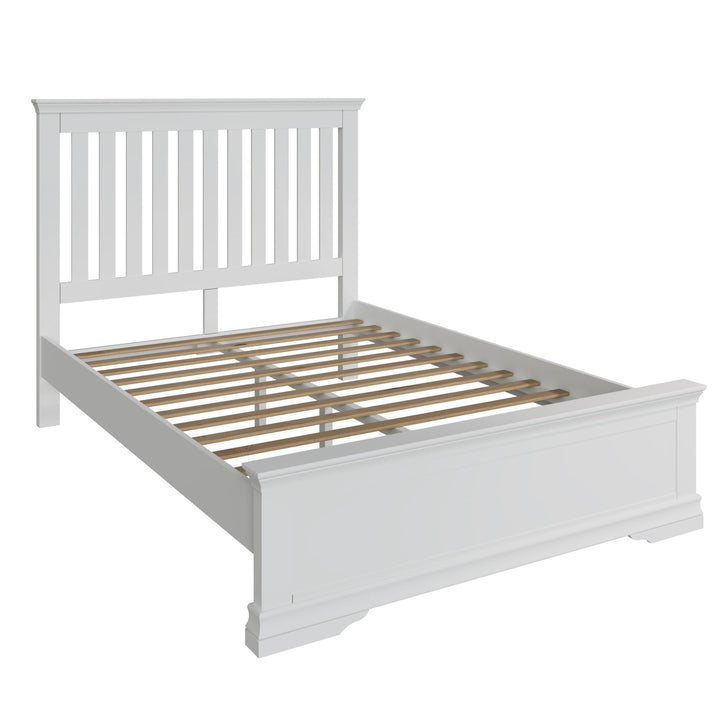 Coastal Chalk White Double Bed Frame 4ft 6" - Duck Barn Interiors