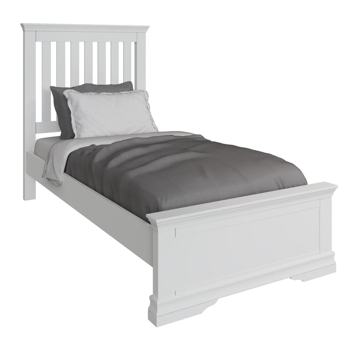 Coastal Chalk White Single Bed Frame 3ft - Duck Barn Interiors