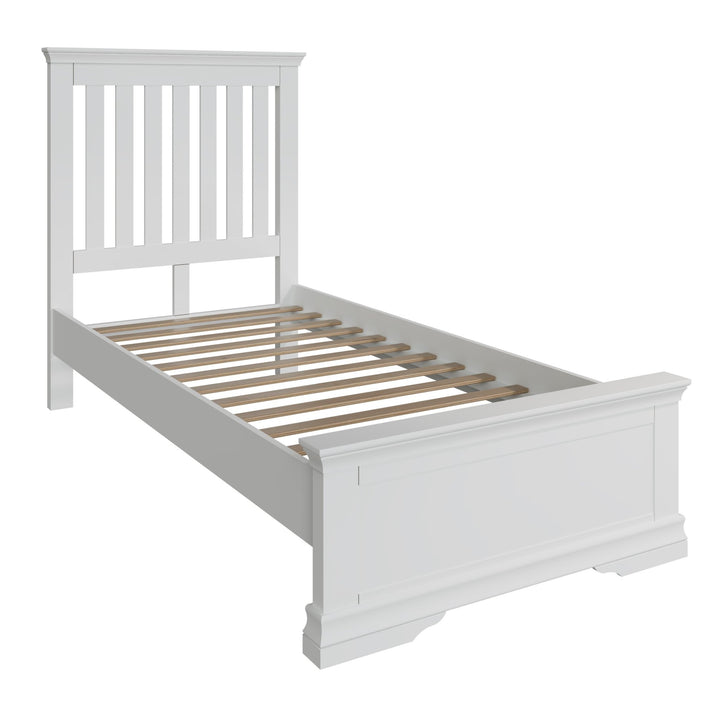 Coastal Chalk White Single Bed Frame 3ft - Duck Barn Interiors