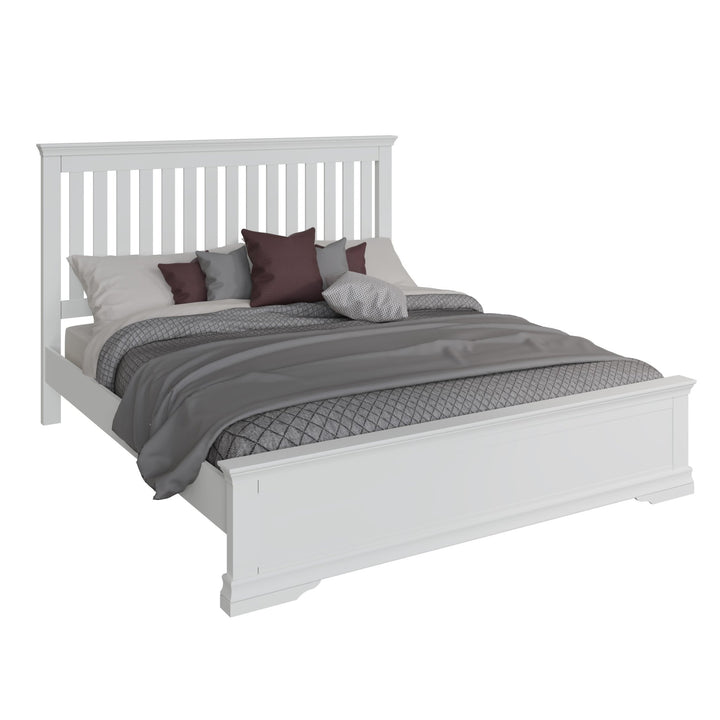 Coastal Chalk White Super Kingsize Bed Frame 6ft - Duck Barn Interiors