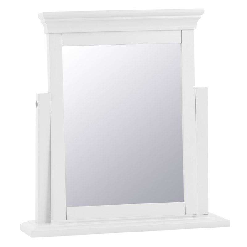 Coastal Chalk White Trinket Dressing Table Mirror - Duck Barn Interiors