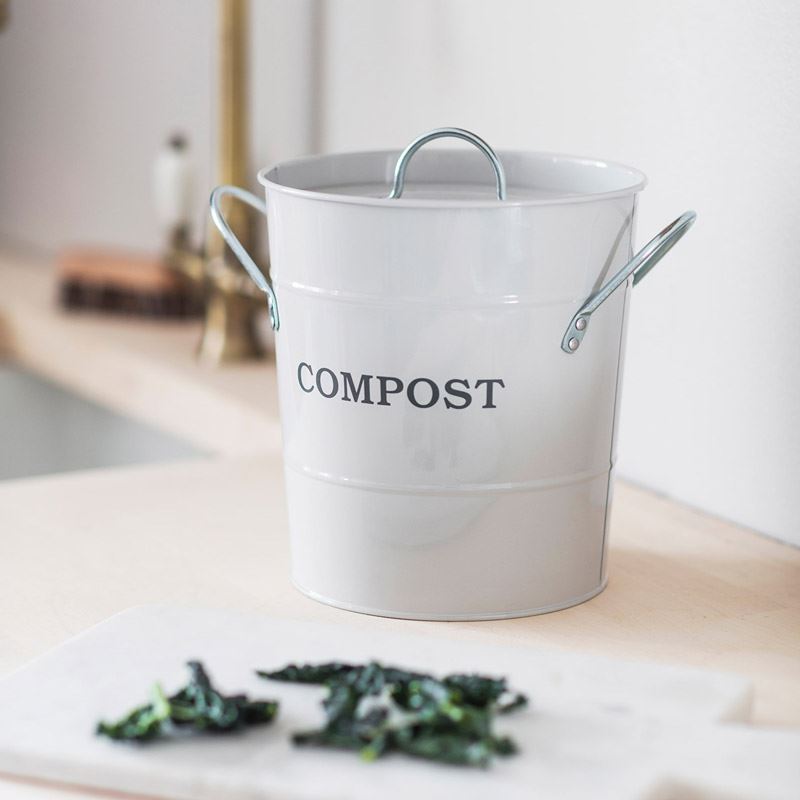 Compost Bin - Chalk White - Duck Barn Interiors