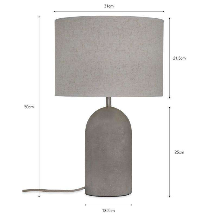 Concrete Millbank Bullet Table Lamp3 - Duck Barn Interiors