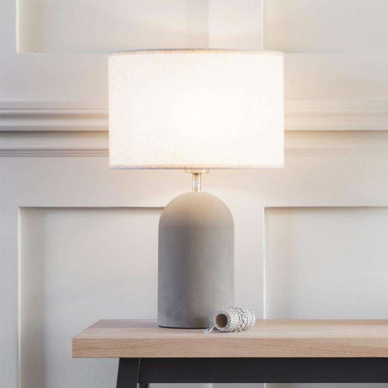 Concrete Millbank Bullet Table Lamp1 - Duck Barn Interiors