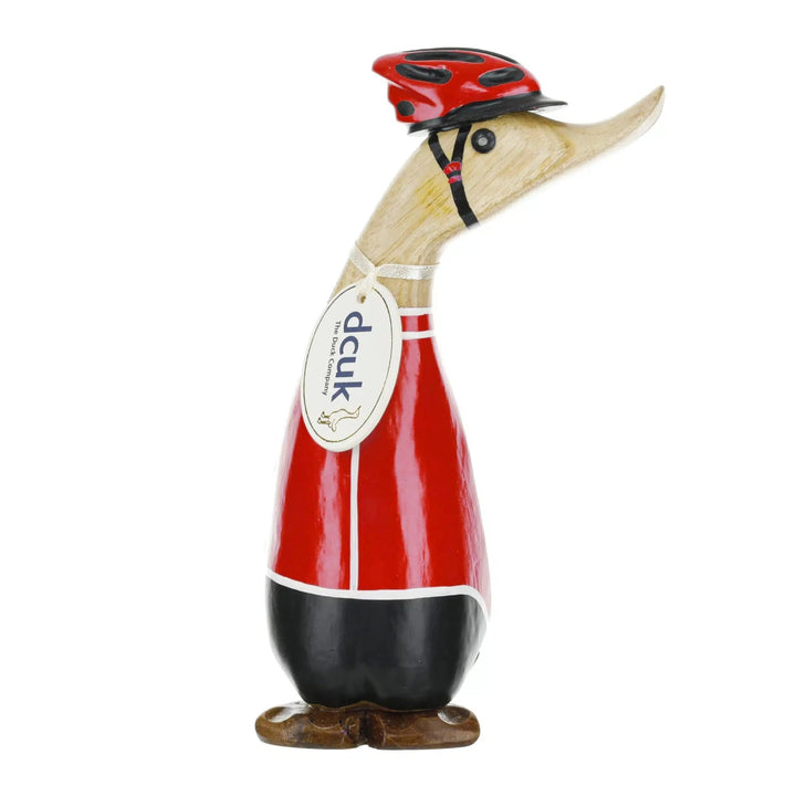 Cyclist Wooden Duckling - Red2 - Duck Barn Interiors