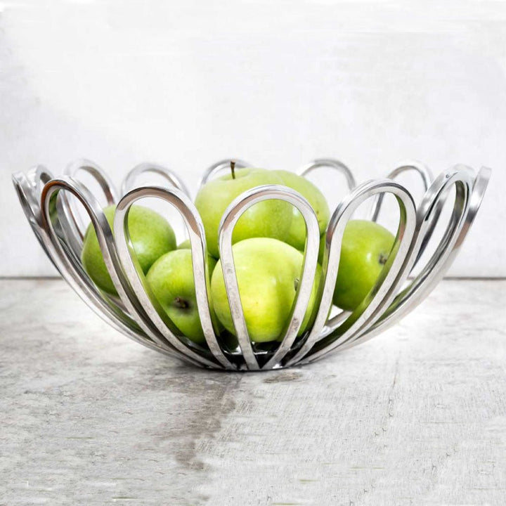 Daisy Stainless Steel Fruit Bowl - Medium1 - Duck Barn Interiors