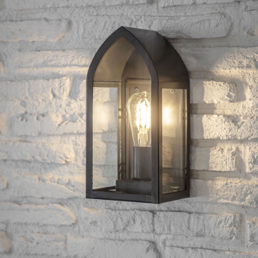 Fairford Outdoor Wall Light Lantern - Carbon1 - Duck Barn Interiors