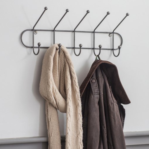 Farringdon Coat Hook Rail - Dark Grey - Duck Barn Interiors