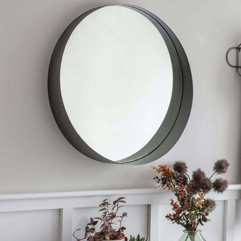 Farringdon Round Mirror - Steel2 - Duck Barn Interiors