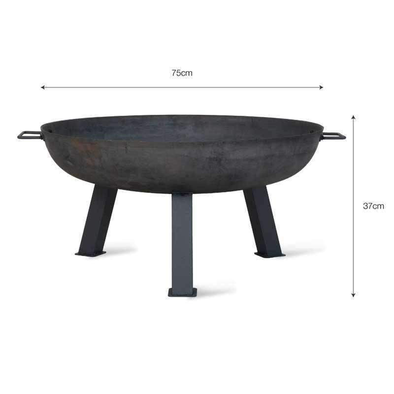 Foscot Raw Metal Fire Pit - Medium3 - Duck Barn Interiors