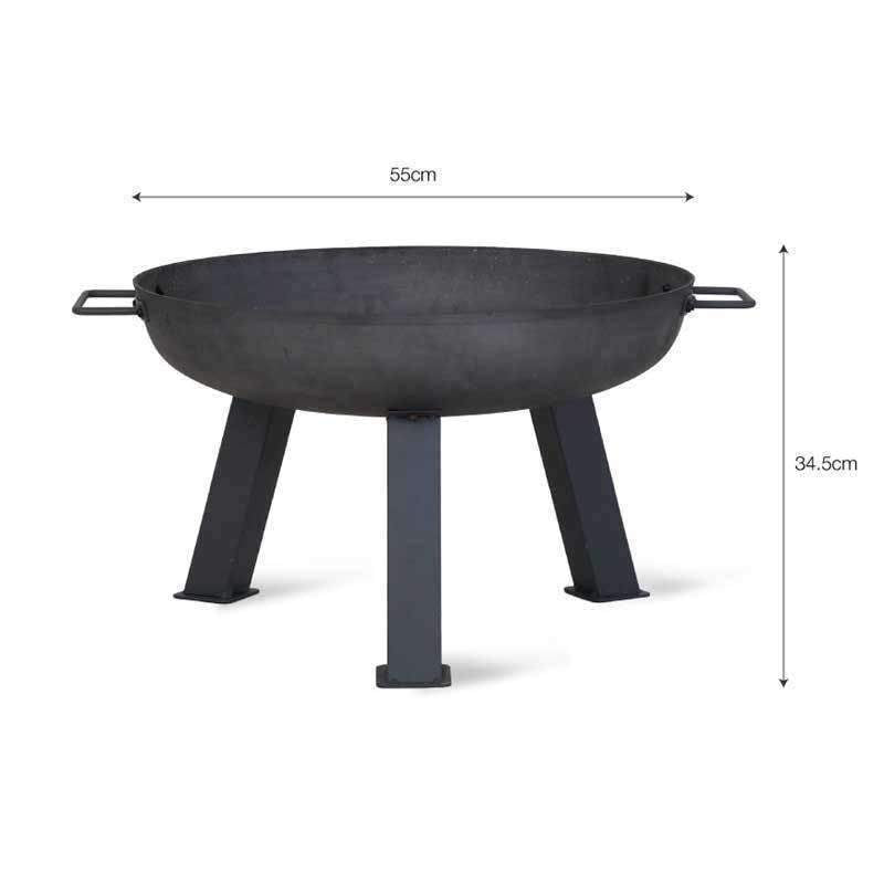 Foscot Raw Metal Fire Pit - Small - Duck Barn Interiors