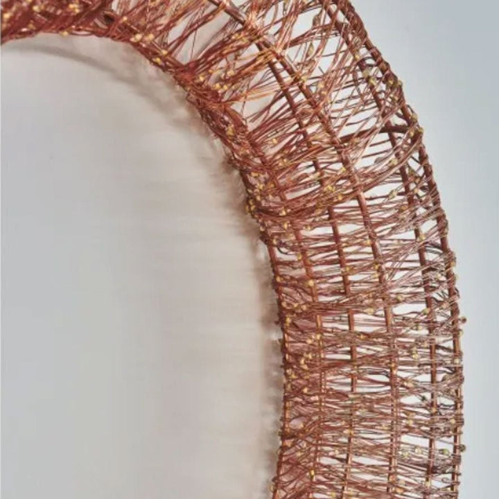 Galaxy Copper Hanging Wreath with Warm White LEDs - Dual Powered - Small4 - Duck Barn Interiors