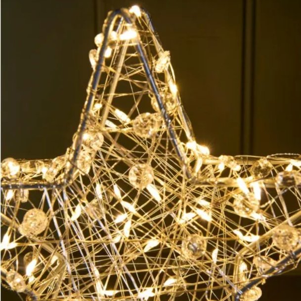 Galaxy Hanging Star - Silver - Battery Powered2 - Duck Barn Interiors