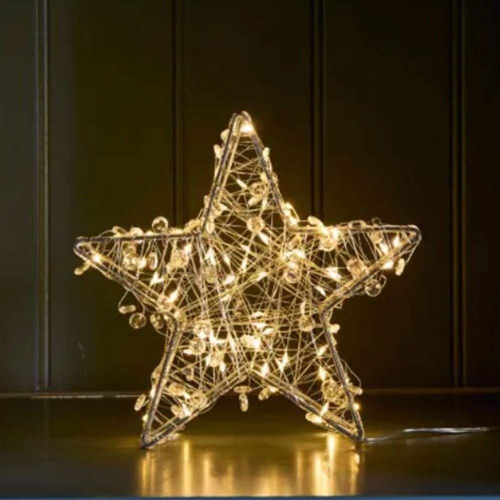 Galaxy Hanging Star - Silver - Battery Powered1 - Duck Barn Interiors