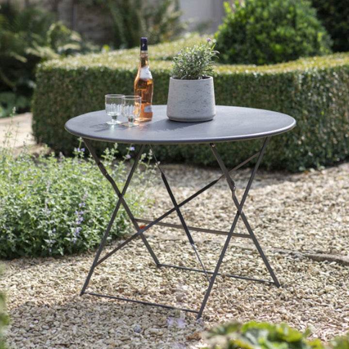 Rive Droite Garden Bistro Large Round Table - Carbon1 - Duck Barn Interiors