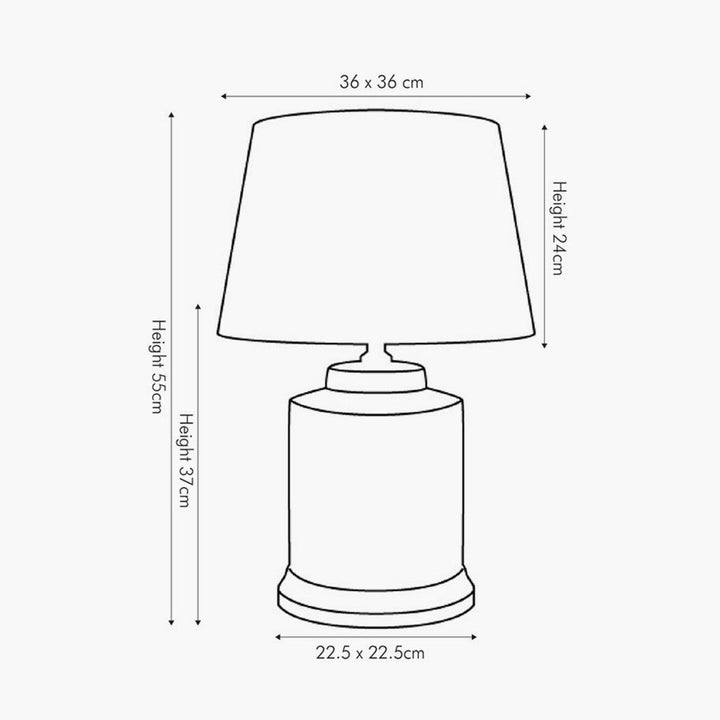 Grey and White Geo Pattern Table Lamp3 - Duck Barn Interiors