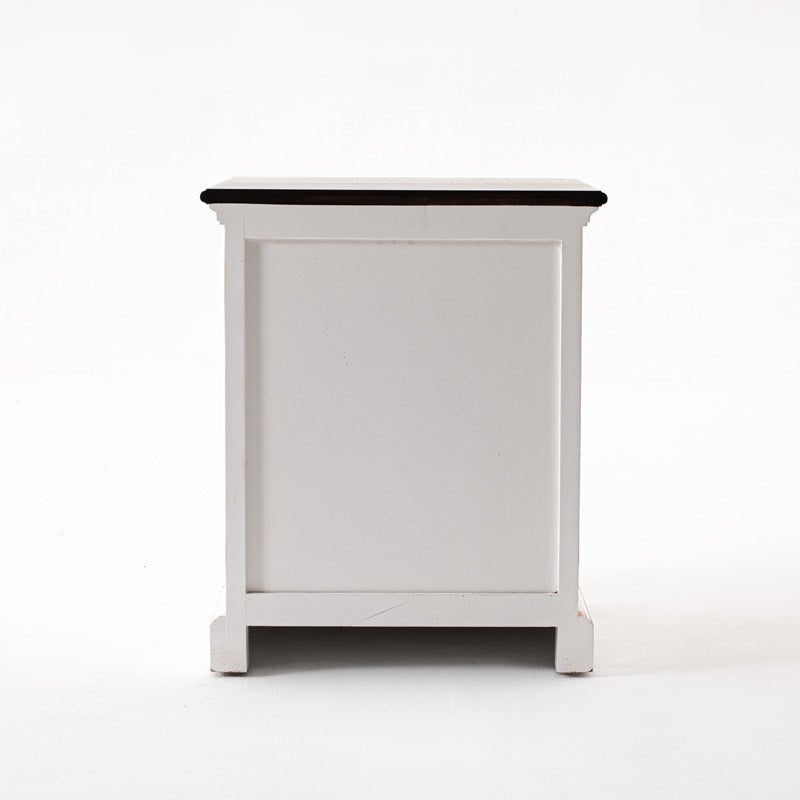 Halifax Accent White Painted Bedside Table with Shelves8 - Duck Barn Interiors