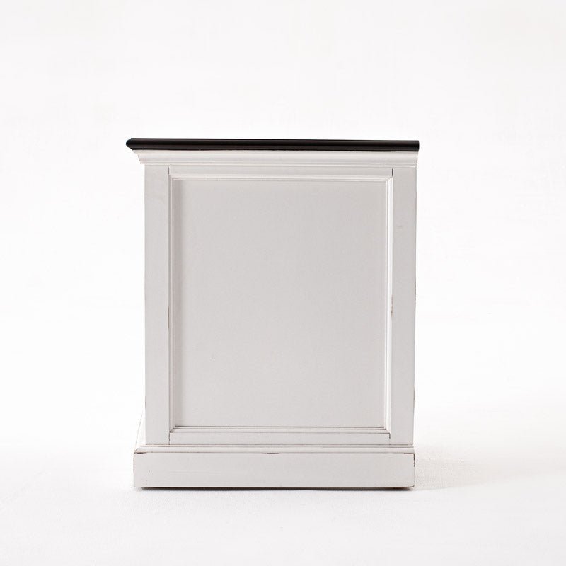 Halifax Accent White Painted Bedside Table with Shelves7 - Duck Barn Interiors