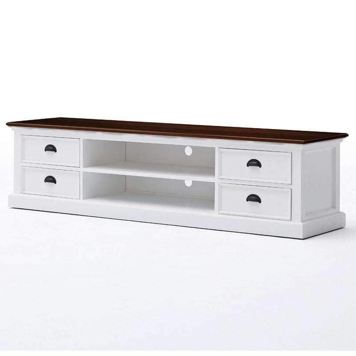 Halifax Accent White Painted TV Unit with 4 Drawers6 - Duck Barn Interiors