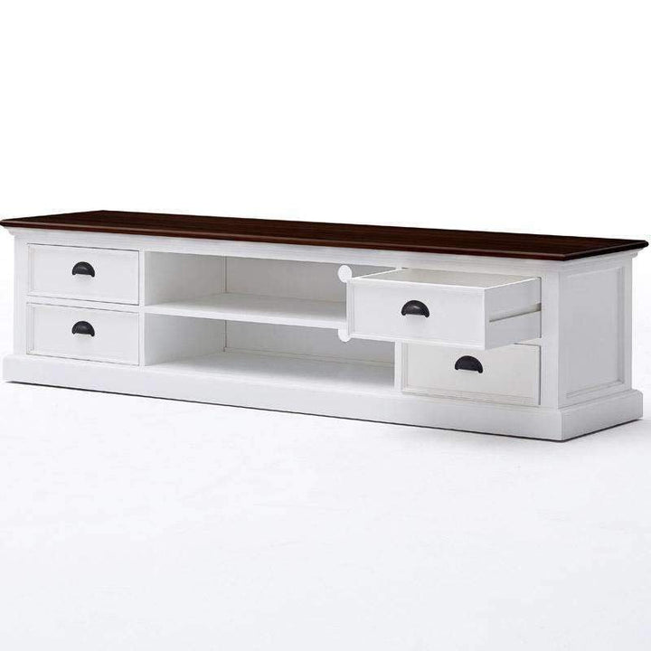 Halifax Accent White Painted TV Unit with 4 Drawers2 - Duck Barn Interiors