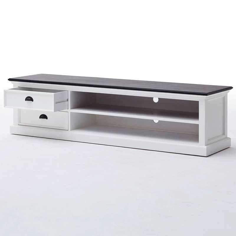 Halifax Contrast White Painted Large TV Unit5 - Duck Barn Interiors