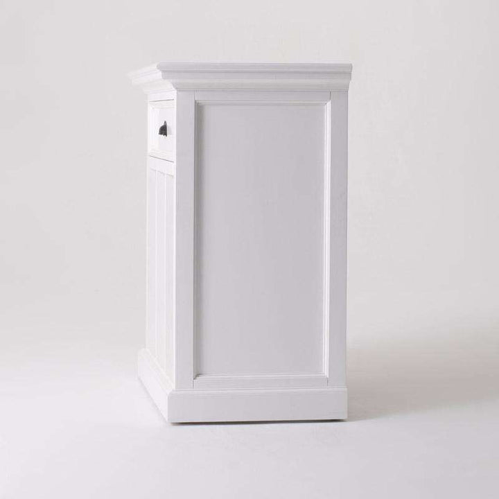 Halifax Grand White Painted Bedside Table with Dividers3 - Duck Barn Interiors