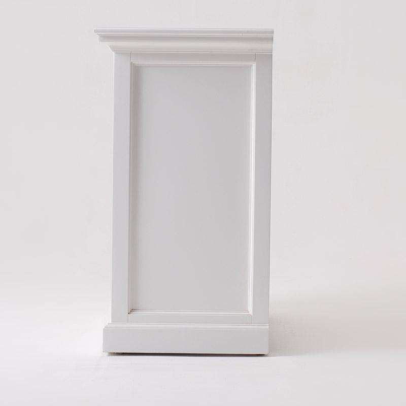 Halifax Grand White Painted Bedside Table with Shelves - Duck Barn Interiors