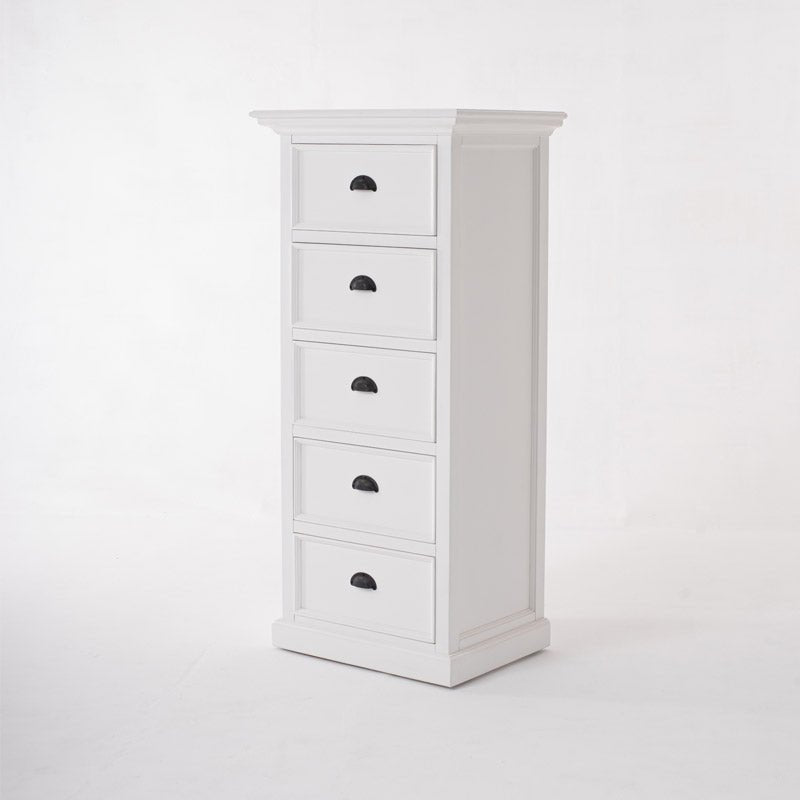 Halifax Grand White Painted Tallboy with 5 Drawers5 - Duck Barn Interiors