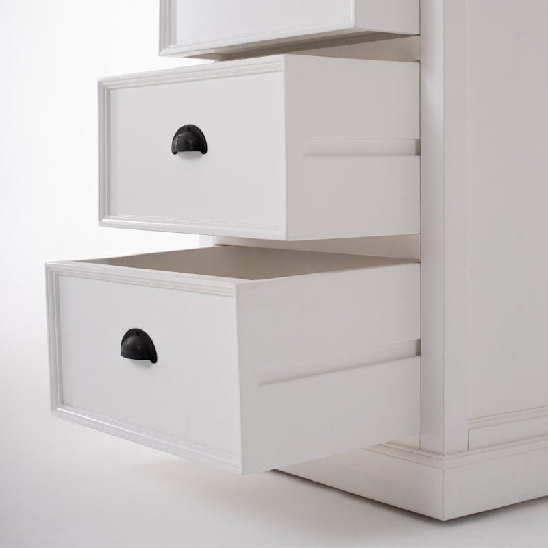 Halifax Grand White Painted Tallboy with 5 Drawers4 - Duck Barn Interiors