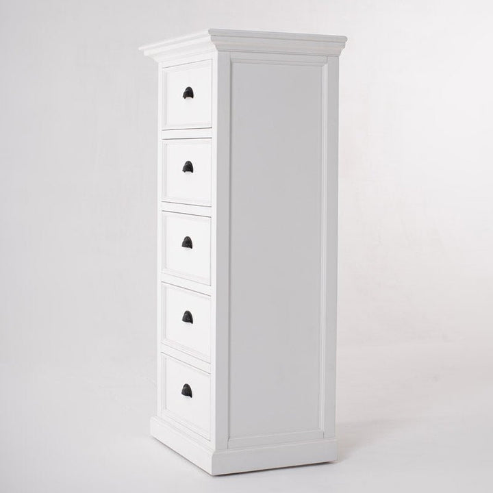 Halifax Grand White Painted Tallboy with 5 Drawers6 - Duck Barn Interiors