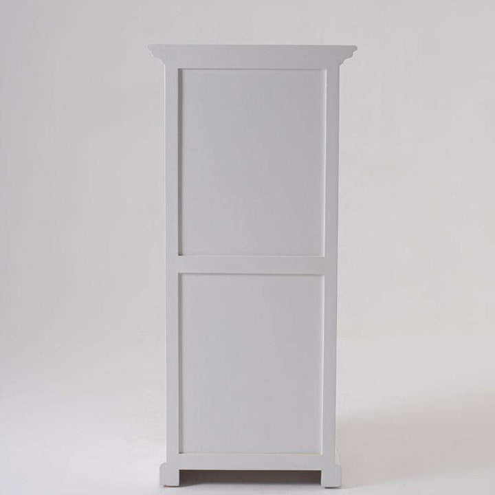 Halifax Grand White Painted Tallboy with Basket Set6 - Duck Barn Interiors