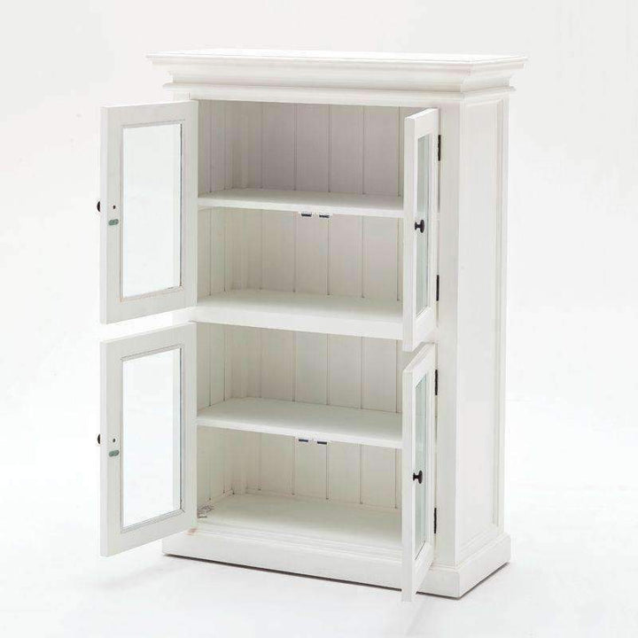 Halifax White Painted 2 Level Pantry Display Cabinet4 - Duck Barn Interiors