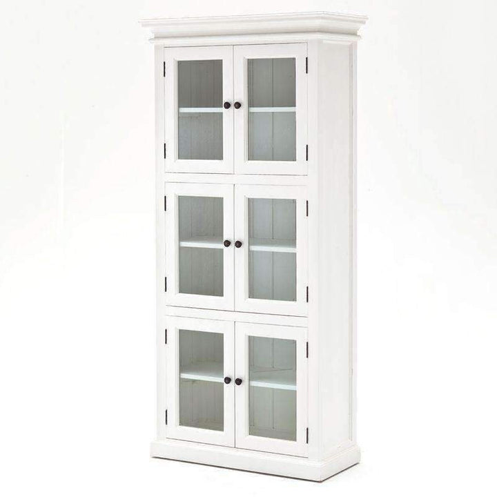 Halifax White Painted 3 Level Pantry Display Cabinet2 - Duck Barn Interiors